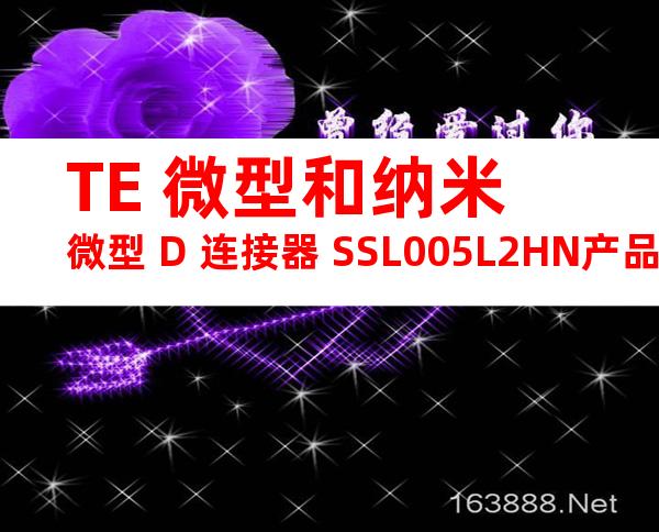 TE 微型和纳米微型 D 连接器 SSL005L2HN产品图纸